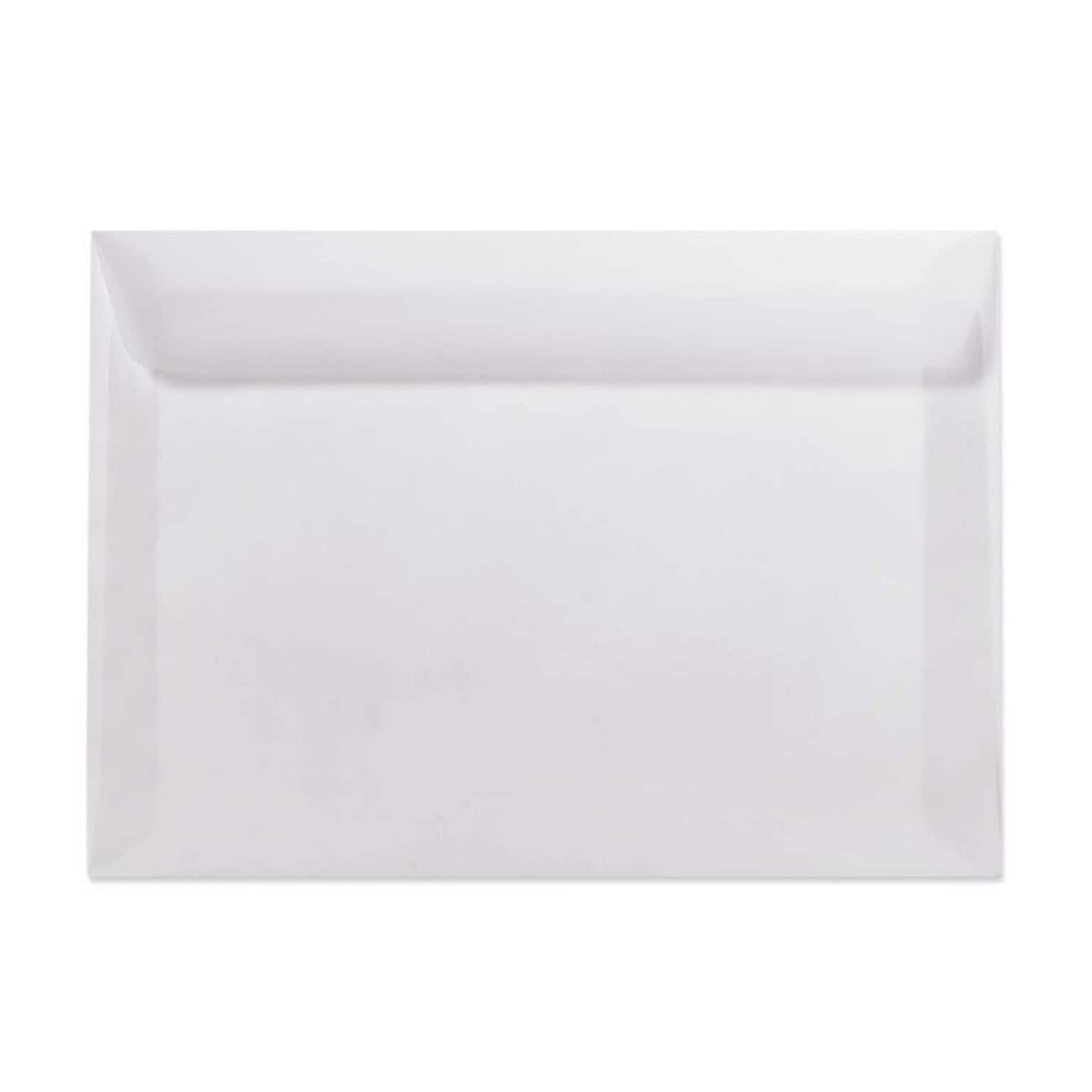 LUX 10 x 13 Booklet Envelopes, Clear Translucent, 50/Pack