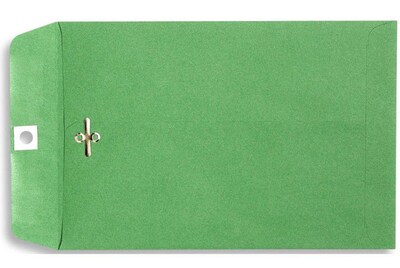 Lux® 10 x 13 Open End Clasp Envelopes; Bright Green, 100/Pk