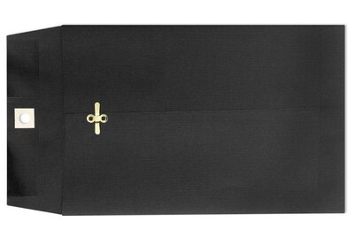 Lux® 10 x 13 Open End Clasp Envelopes; Midnight Black, 100/Pk