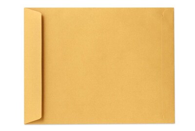 LUX Open End Moistenable Glue #15 1/2 Catalog Envelope, 12 x 15 1/2, Brown, 50/Pack (93404-50)