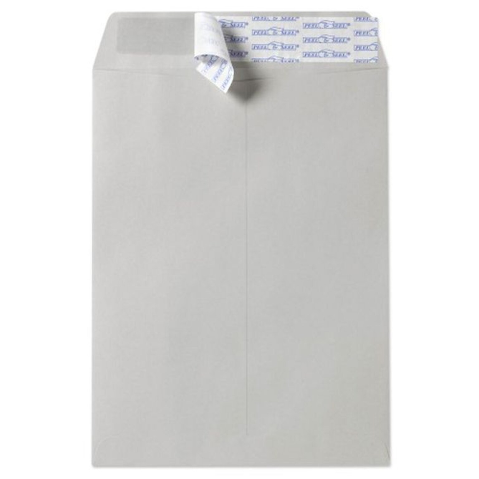 LUX® 12 x 15 1/2 Open End Envelopes With Peel & Seal, Gray Kraft, 50/Pack