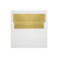 LUX 6 1/2 x 6 1/2 Foil Lined Square Envelopes 1000/Box) 1000/Box, White w/Gold LUX Lining (FLWH8535-041000)