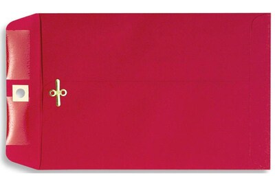 Lux® 6 x 9 Open End Clasp Envelopes; Holiday Red, 100/Pk
