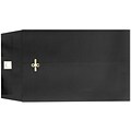 LUX 9 x 12 Open End Clasp Envelopes, Midnight Black, 100/Pack