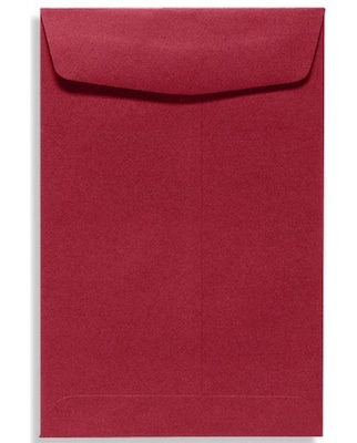 LUX® 9 x 12 70lbs. Open End Envelopes, Garnet Red, 50/Pack