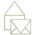 LUX A1 Colorseams Envelopes (3 5/8 x 5 1/8) 50/Box, Avocado Seam (CS1865-27-50)