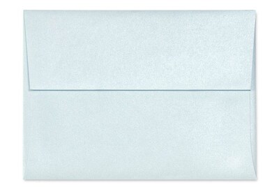 LUX 4 3/8 x 5 3/4 80lbs. A2 Invitation Envelopes W/Glue, Aquamarine Metallic, 50/Pack