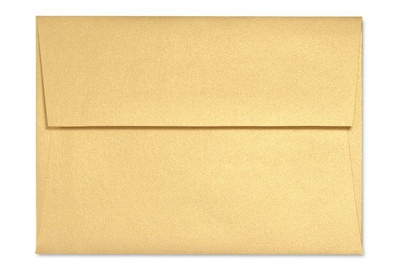 LUX® 80lb 5 3/4x8 3/4 Square Flap Metallic Envelopes W/Peel&Press; Gold, 500/BX