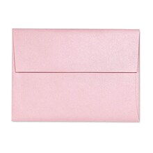 LUX 5 3/4 x 8 3/4 80lbs. A9 Invitation Envelopes W/Glue, Rose Quartz Metallic Pink, 50/Pack