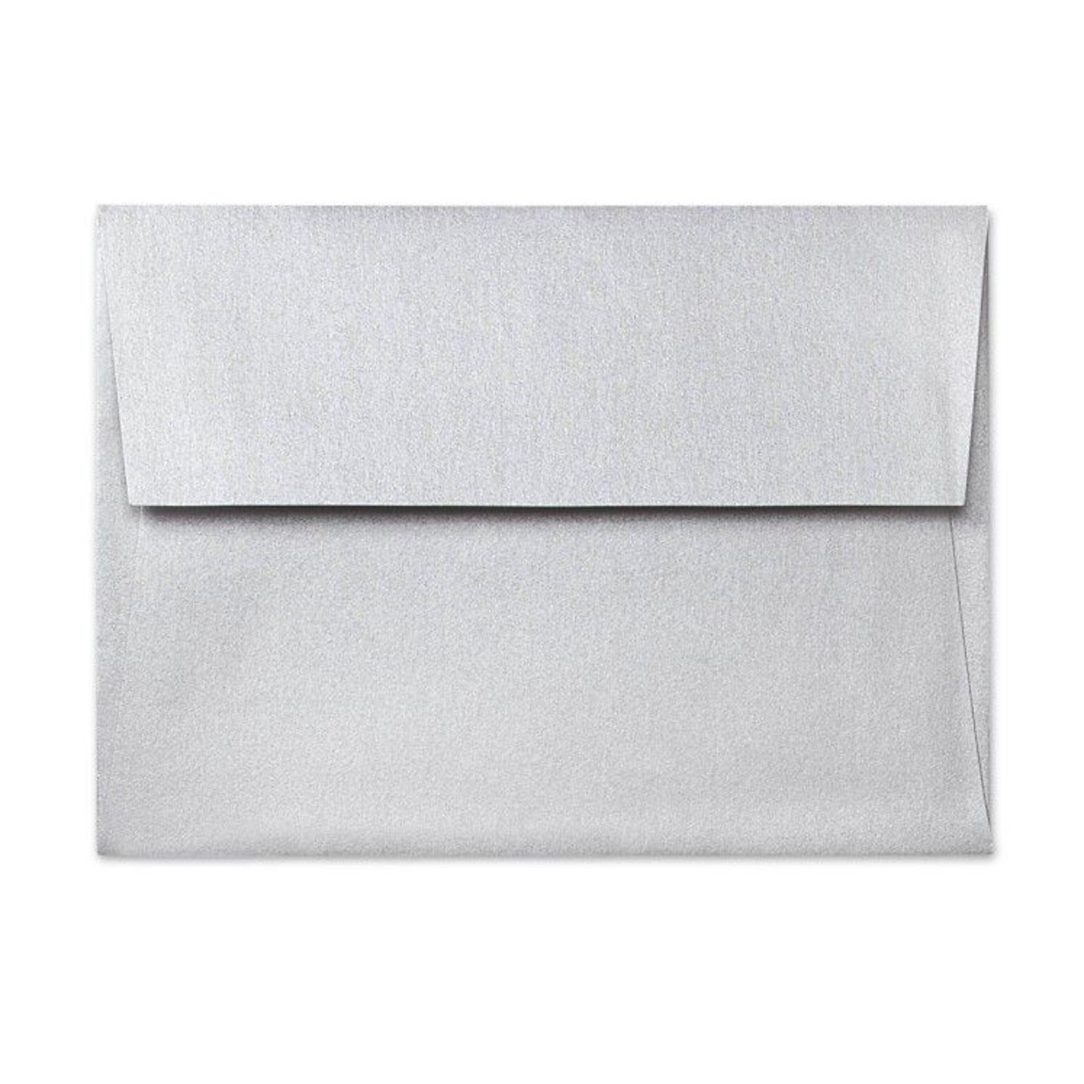 Lux® 5 3/4 x 8 3/4 80lbs. Square Flap Envelopes W/Peel & Press; Silver Metallic, 50/Pk