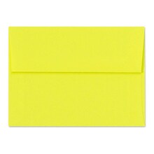 LUX® 80lb 4 3/8x5 3/4 Square Flap Envelopes W/Peel&Press; Citrus Yellow, 500/BX