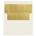 Lux® 4 3/8 x 5 3/4 70lbs. Lined Envelopes W/Peel & Press; Natural/Gold LUX Lining