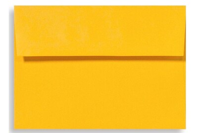 Lux® 4 3/8 x 5 3/4 70lbs. Square Flap Envelopes W/Peel & Press; Sunflower Yellow, 50/Pk