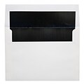 LUX A4 Foil Lined Invitation Envelopes (4 1/4 x 6 1/4) 500/Box, White w/Black LUX Lining (FLWH4872-02-500)