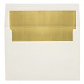 LUX® 70lbs. 5 1/4 x 7 1/4 Square Flap Envelopes W/Peel & Press, Natural/Gold LUX, 250/BX