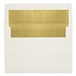 Lux® 5 1/4" x 7 1/4" 70lbs. Lined Envelopes W/Peel & Press; Natural/Gold LUX Lining