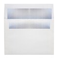 Lux® 5 1/4 x 7 1/4 60lbs. Lined Envelopes W/Peel & Press; White/Silver LUX Lining