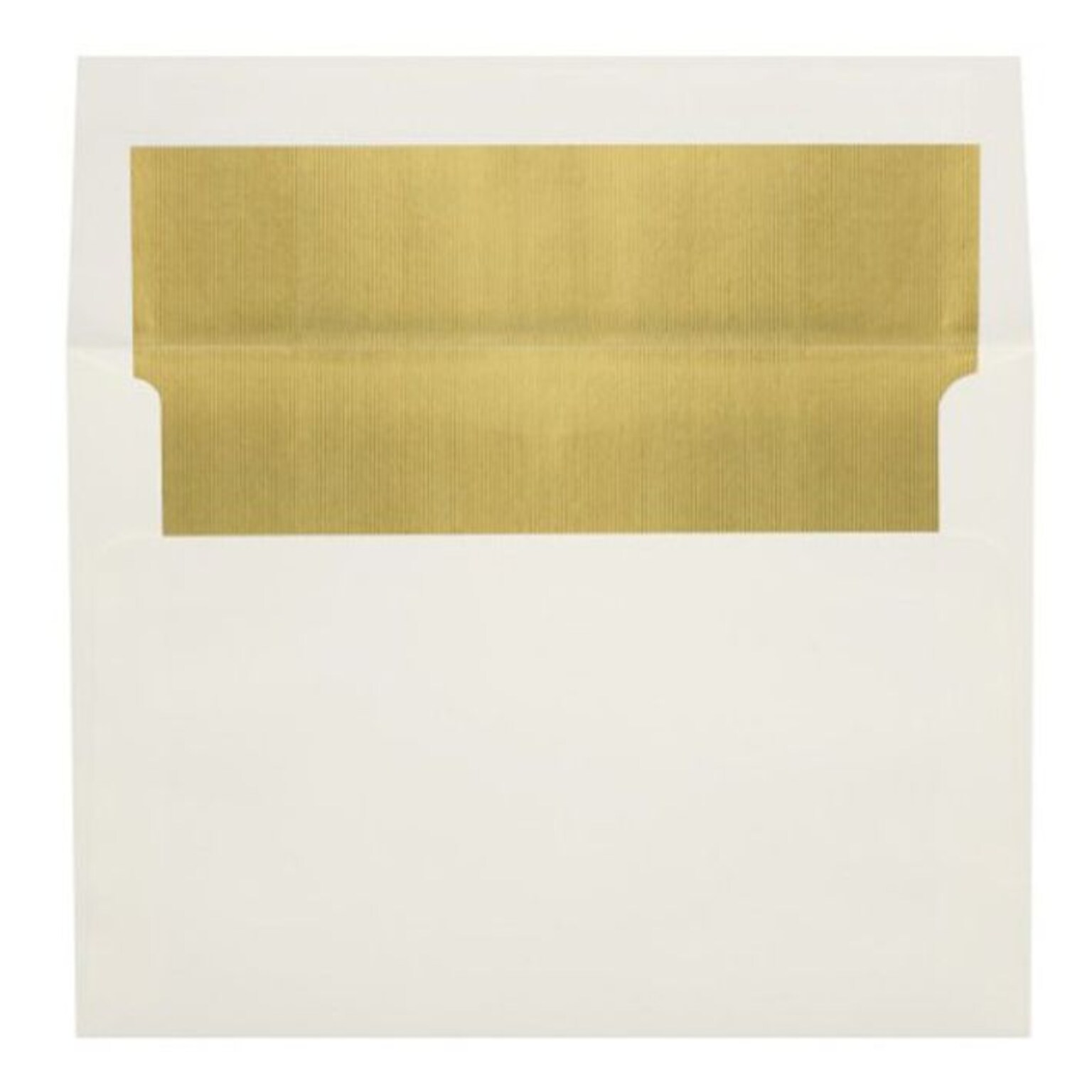 LUX A8 Foil Lined Invitation Envelopes (5 1/2 x 8 1/8) 250/Box, Natural w/Gold LUX Lining (FLNT4885-04-250)