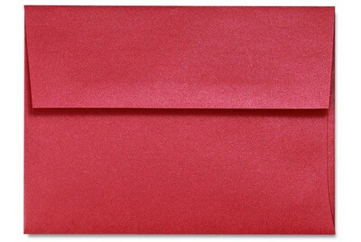 LUX 5 3/4 x 8 3/4 80lbs. A9 Invitation Envelopes W/Glue, Jupiter Metallic Red Red, 50/Pack