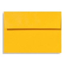 LUX 5 3/4 x 8 3/4 70lbs. A9 Invitation Envelopes W/Glue, Sunflower Yellow, 50/Pack