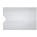 LUX Credit Card Sleeve (2 3/8 x 3 1/2) 50/Box, Silver Metallic (1801-06-50)