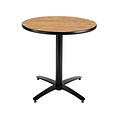 KFI® Seating 29 x 42 Round HPL Pedestal Table With Arched Base, Medium Oak, 2/Pk