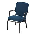 KFI® Seating Fabric Arms Stack Chair, Navy, 2/Ct