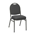 KFI® Seating Fabric Stack Chair With Black Frame, Black, 4/Ct
