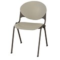 KFI® Seating Polypropylene Stack Chair With Black Frame, Cool Gray, 4/Ct