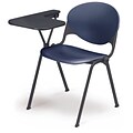 KFI® Seating Polypropylene Chair With Left Hand P-Shaped Writing Tablet, Navy Blue, 2/Ct