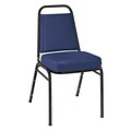 KFI® Seating Vinyl Stack Chair With Black Frame, Navy, 4/Ct