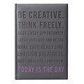 Eccolo™ Italian Faux Leather Today is the Day Lofty Thinking Journal, Gray