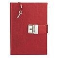 Eccolo™ Leather Locking Journal, Red