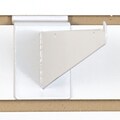 Slatwall Shelf Bracket, White, 8, 25/Pack