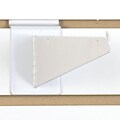 Slatwall Shelf Bracket, White, 10, 25/Pack