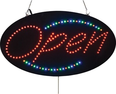 LED Open Sign, 15 X 27 X 1