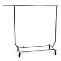 Salesman Rolling Rack; Collapsible, Round Tubing, Chrome