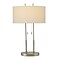 Adesso® Duet Incandescent 27H Table Lamp, Brushed Steel/Ivory (4015-22)