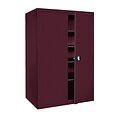 Sandusky Elite 78H Recessed Handle Steel Storage Cabinet with 5 Shelves, Burgundy (EA4R462478-03)
