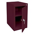 Sandusky Elite 30H Desk Height Steel Cabinet with 2 Shelves, Burgundy (EA11182430-03)