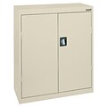 Sandusky Elite 42H Counter Height Steel Cabinet with 3 Shelves, Putty (EA2R362442-07)