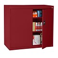 Sandusky Elite 42H Counter Height Steel Cabinet with 3 Shelves, Red (EA2R462442-01)