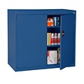 Sandusky Elite 42H Counter Height Steel Cabinet with 3 Shelves, Blue (EA2R462442-06)
