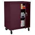 Sandusky Elite 48H Transport Work Height Storage Cabinet with 3 Shelves, Burgundy (TA21362442-03)