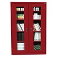 Sandusky See Thru 78 Clearview Steel Storage Cabinet with 5 Shelves, Red (EA4V462478-01)
