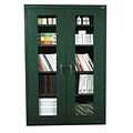 Sandusky See Thru 72H Clearview Steel Storage Cabinet with 5 Shelves, Forest Green (EA4V461872-08)
