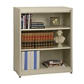 Sandusky® Elite 42 3-Shelf Radius Edge Steel Stationary Bookcase, Putty (BA2R361842-07)