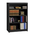 Sandusky® Elite 52 4-Shelf Radius Edge Steel Stationary Bookcase, Black (BA3R361852-09)