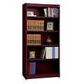 Sandusky® Elite 72 5-Shelf Radius Edge Steel Stationary Bookcase, Burgundy (BA4R361872-03)