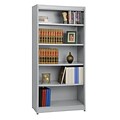 Sandusky® Elite 72 5-Shelf Radius Edge Steel Stationary Bookcase, Dove Gray (BA4R361872-05)